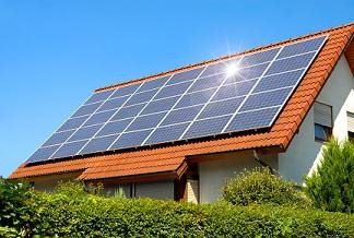 solar panels on a modular home