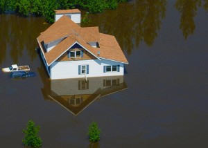 flooded house