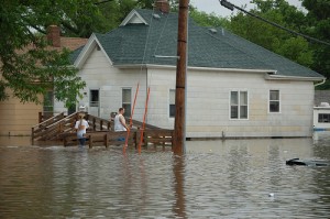 flooded house