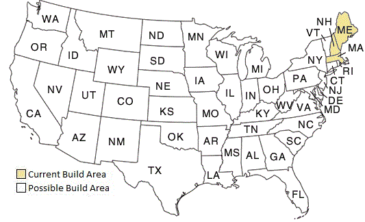 Bolin Homes Build Area Map